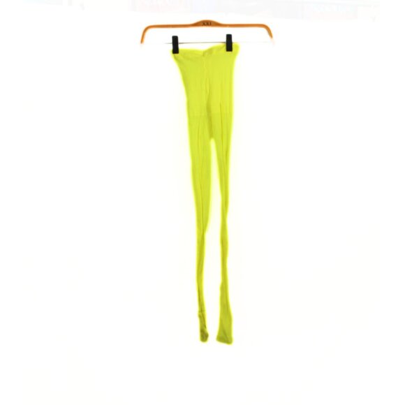 Vintage Y2K Neon Yellow Fishnet Tights – Punk Cyber Goth – S/M - Picture 1 of 3